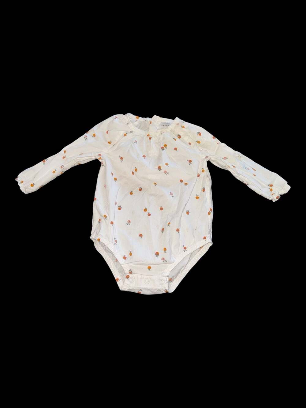 Carter's Infant Long Sleeve Bodysuit with Apple Print, Size 12M